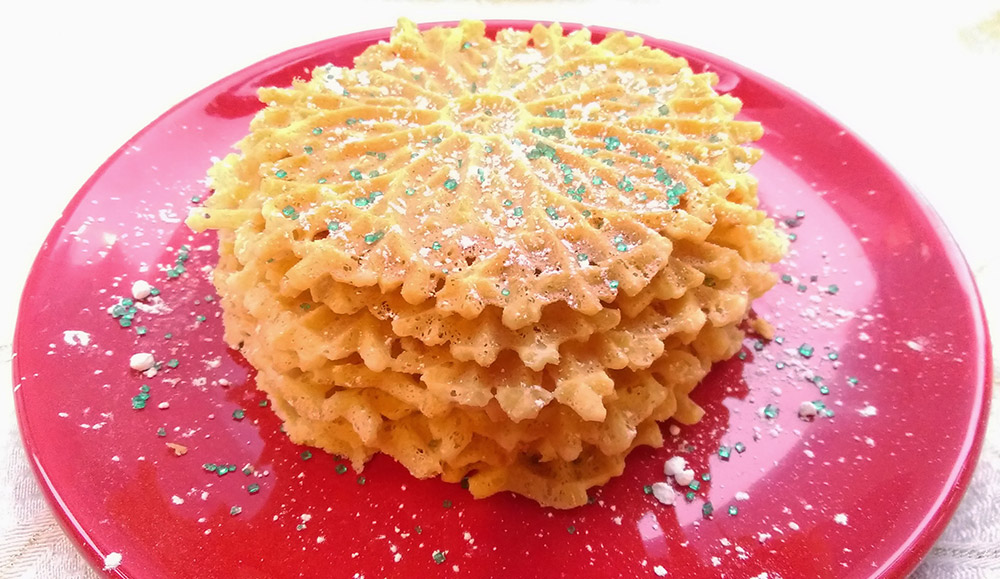 christmas pizzelle