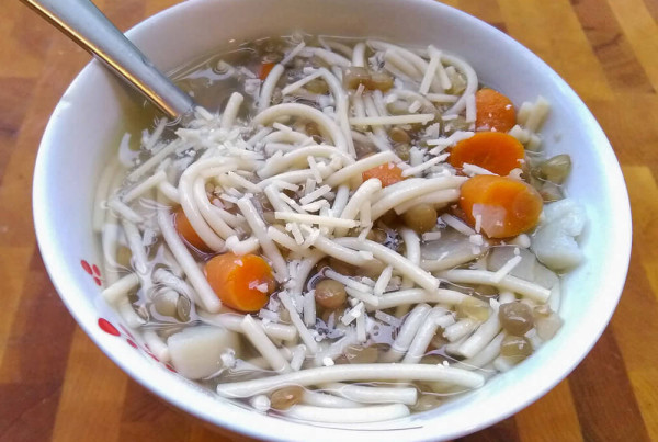 gluten free pasta with lentils